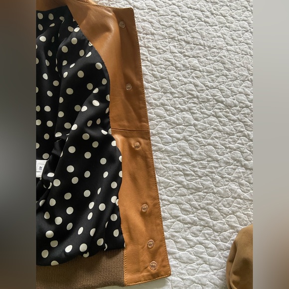 Dolce&Gabbana Tan Leather Bomber Jacket Size 40 - Picture 10 of 12